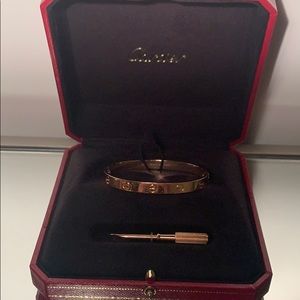 Cartier 18K Rose Gold love bracelet